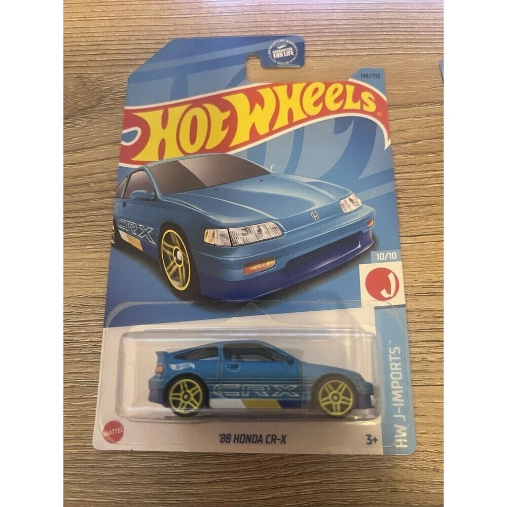 Hot Wheels Honda CR-X HW J-Imports 1:64 Blue Yellow Diecast Car 2021